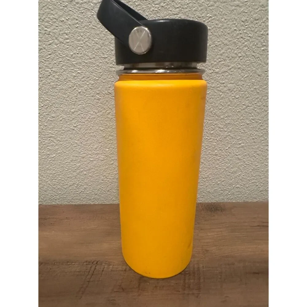 Hydro Flask 18oz Yellow with Wide Fex Cap Water Bottle
